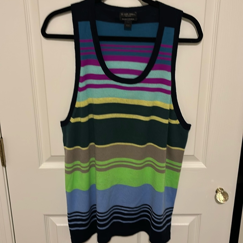 The Elder Statesman with J Crew cashmere tank. Size L.